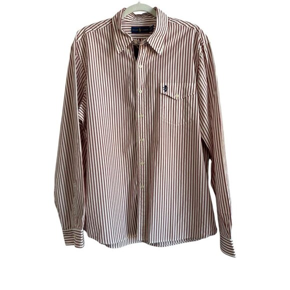 Polo Ralph Lauren Men’s XL Stripes Skull Button Down Long Sleeve Classic Shirt - Picture 1 of 15